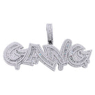 .925 Silver GANG Baguette VVS CZ Iced Out Pendant White Gold HipHopBling
