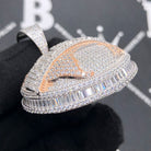 .925 Silver Hustlers World VVS CZ Iced Out Pendant White Gold HipHopBling