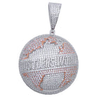 .925 Silver Hustlers World VVS CZ Iced Out Pendant White Gold HipHopBling