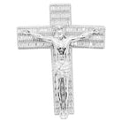 .925 Silver Jesus Crucifix Baguette CZ Iced Out Pendant HipHopBling