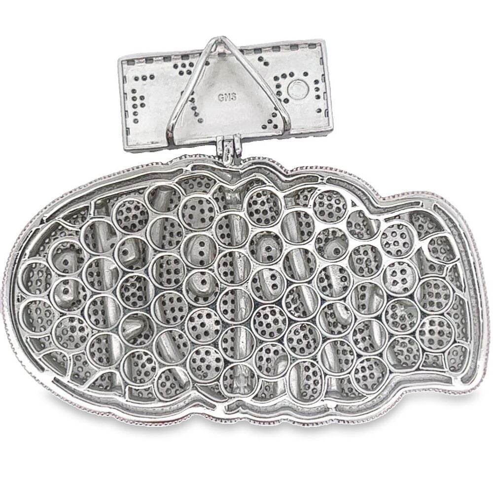 .925 Silver LOADED CZ Iced Out Pendant White Gold HipHopBling