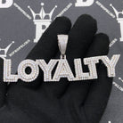 .925 Silver LOYALTY Layer VVS CZ Iced Out Pendant White Gold HipHopBling