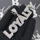 .925 Silver LOYALTY Layer VVS CZ Iced Out Pendant White Gold HipHopBling