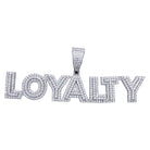 .925 Silver LOYALTY Layer VVS CZ Iced Out Pendant White Gold HipHopBling