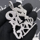 .925 Silver On My Grind VVS CZ Iced Out Pendant White Gold HipHopBling