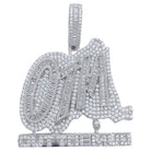 .925 Silver OTM Out The Mud Baguette VVS CZ Iced Out Pendant White Gold HipHopBling