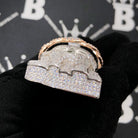 .925 Silver Pave Jesus VVS CZ Iced Out Pendant White Gold HipHopBling