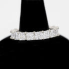 .925 Silver Princess Cut Eternity Band CZ Hip Hop Bling Ring White Gold 7 HipHopBling