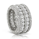 .925 Silver Ultimate Boss Bling Bling CZ Eternity Mens Ring in Rhodium 7 HipHopBling