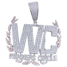 .925 Silver Winners Circle VVS CZ Iced Out Pendant White Gold HipHopBling