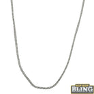 .925 Sterling Silver 1MM Franco Chain Rhodium 18" HipHopBling