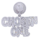 .925 Sterling Silver Chosen One Baguette VVS CZ Iced Out Pendant White Gold HipHopBling