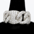 .925 Sterling Silver Cuban Mariner CZ Hip Hop Bling Ring White Gold 7 HipHopBling