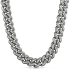 .925 Sterling Silver CZ Baguette Micro Pave Chain 16" HipHopBling