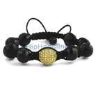 .925 Sterling Silver CZ Lemonade Disco Ball Bracelet HipHopBling