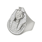 .925 Sterling Silver CZ Pharaoh Ring 7 HipHopBling