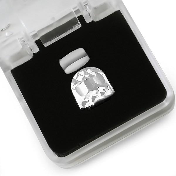 .925 Sterling Silver Diamond Cut Tooth Grillz HipHopBling