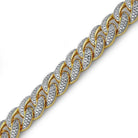 .925 Sterling Silver Gold 15MM Miami Cuban Bling Bracelet 7" HipHopBling