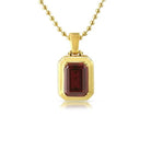 .925 Sterling Silver Lab Ruby Gem Pendant HipHopBling