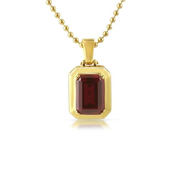 .925 Sterling Silver Lab Ruby Gem Pendant HipHopBling