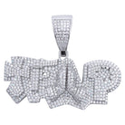 .925 Sterling Silver TRAP VVS CZ Iced Out Pendant White Gold HipHopBling