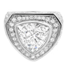 .925 Sterling Silver Trillion CZ Bling Bling Ring 7 HipHopBling