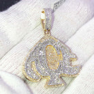 ACE Spade Baguette Diamond Pendant 2.30cttw 10K Yellow Gold HipHopBling