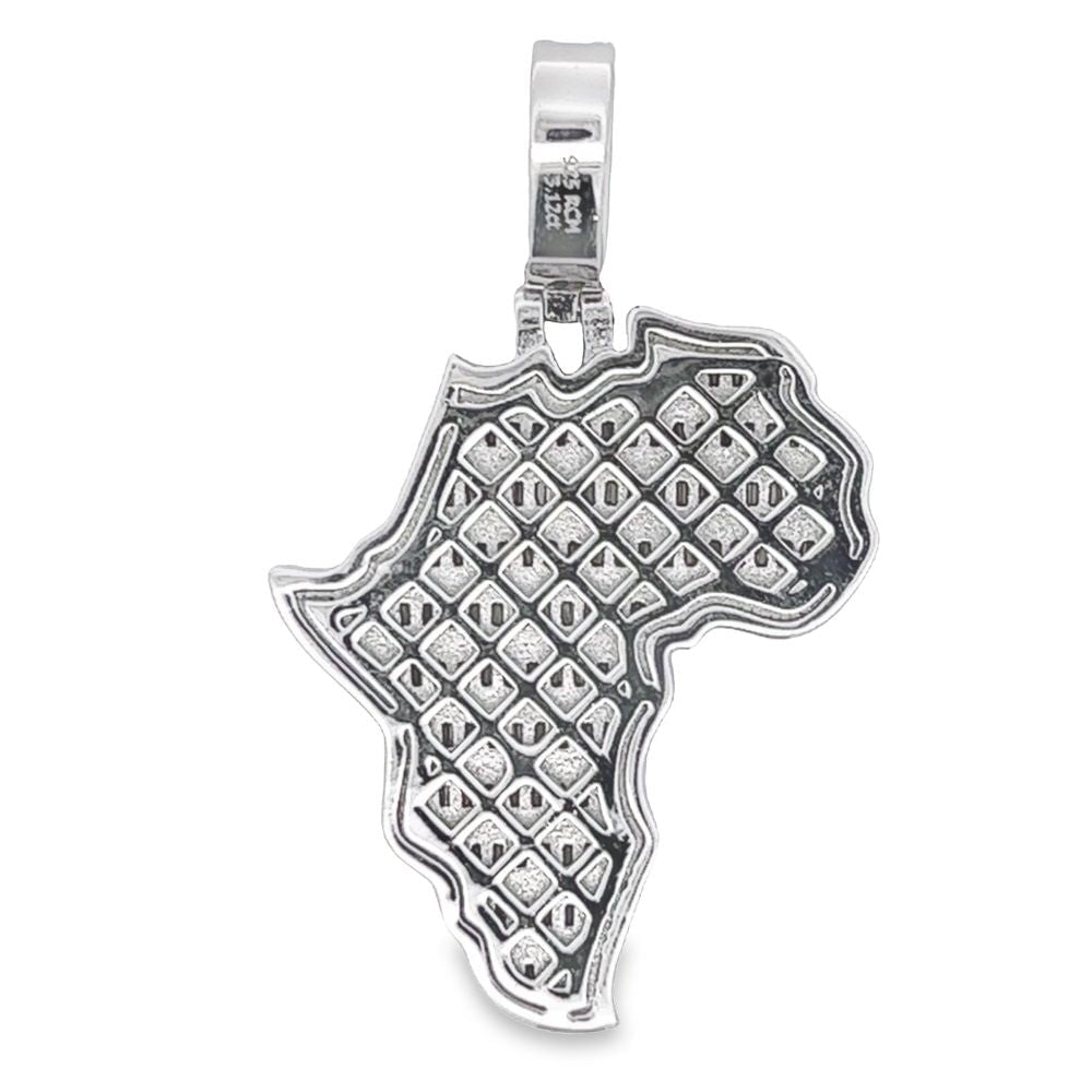 Africa Baguette 3.12cttw VVS Moissanite Pendant .925 Sterling Silver HipHopBling