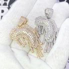 Africa Drip Continent Iced Out Hip Hop Pendant Yellow Gold HipHopBling