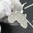 Africa Iced Out VVS Moissanite Pendant .925 Sterling Silver HipHopBling