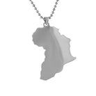 Africa Polished Rhodium Mini Pendant HipHopBling