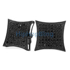 All Black XXL Kite .925 Silver CZ Micro Pave Bling Bling Earrings HipHopBling