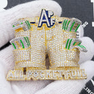 All Pockets Full CZ Hip Hop Bling Iced Out Pendant Yellow Gold HipHopBling