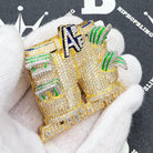 All Pockets Full CZ Hip Hop Bling Iced Out Pendant Yellow Gold HipHopBling