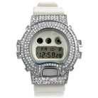 All White CZ Custom G Shock Watch Bling HipHopBling