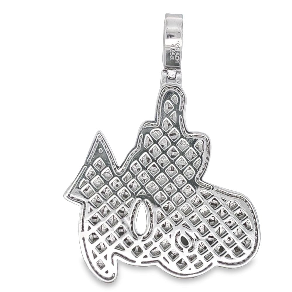 Allah Baguette 4.95cttw VVS Moissanite Pendant .925 Sterling Silver HipHopBling