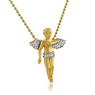Amazing Cherub Angel CZ Gold Bling Bling Pendant HipHopBling