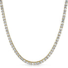 Asscher 4MM 1 Row CZ Gold Tennis Chain 18" HipHopBling