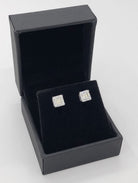 Asscher Cut Moissanite VVS D Stud Earrings .925 Sterling Silver White Gold 5MM (1.20 Carats) HipHopBling