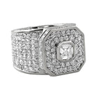 Asscher Cut Platinum Boss Hip Hop Ring 7 HipHopBling