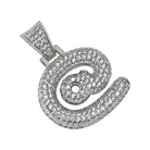 At @ Internet Symbol Rhodium CZ Bling Bling Pendant HipHopBling