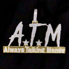 ATM Always Talking Money VVS CZ Hip Hop Bling Pendant Yellow Gold HipHopBling