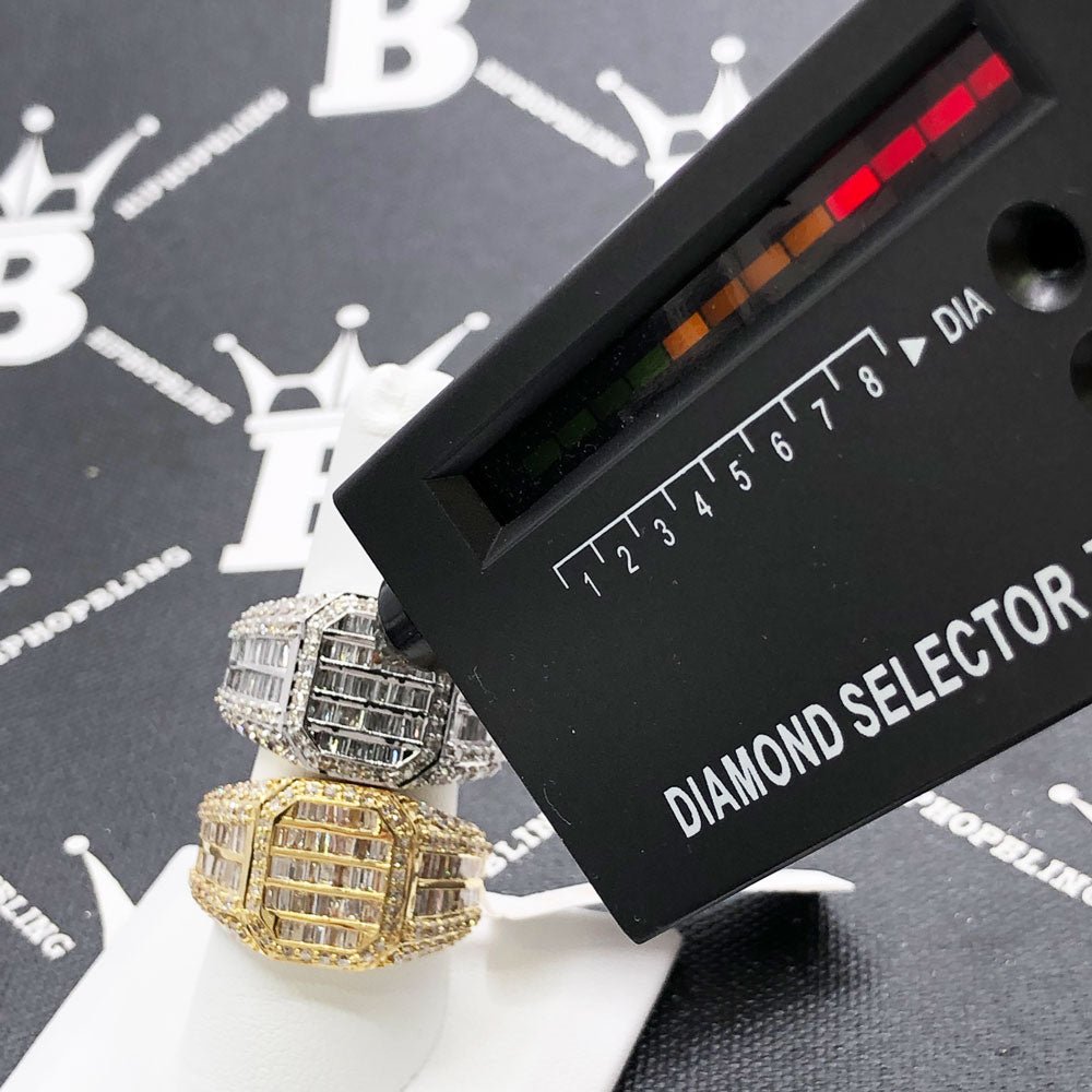 Baguette CEO Diamond Ring 2.10cttw 10K Gold 10K White Gold HipHopBling