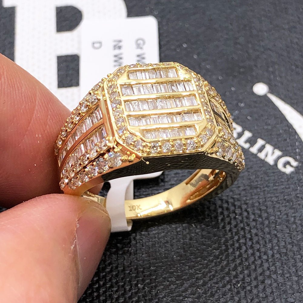 Baguette CEO Diamond Ring 2.10cttw 10K Gold 10K Yellow Gold HipHopBling