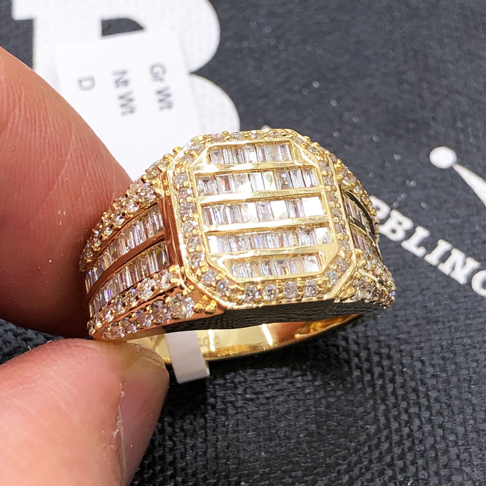Baguette CEO Diamond Ring 2.10cttw 10K Gold HipHopBling