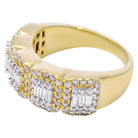 Baguette Cluster .90cttw Diamond Ring 10K Gold 10K Yellow Gold HipHopBling