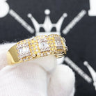 Baguette Cluster .90cttw Diamond Ring 10K Gold 10K Yellow Gold HipHopBling