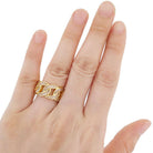 Baguette Cuban CZ Eternity Band Hip Hop Ring Yellow Gold 7 HipHopBling