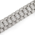 Baguette Custom President Bling Bling Bracelet White Gold 7" HipHopBling