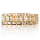 Baguette Custom President Bling Bling Bracelet Yellow Gold 7" HipHopBling
